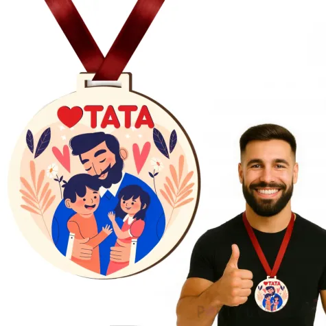 medal drukowany dzien ojca love tata 72 mm