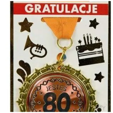 medal jestes super liczba 80 zloty passion cards