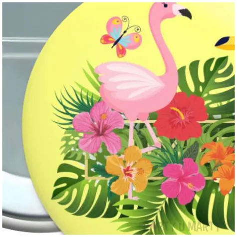 metalowa przypinka na lato wakacje hawajski flaming hello aloha pin 5 6 cm