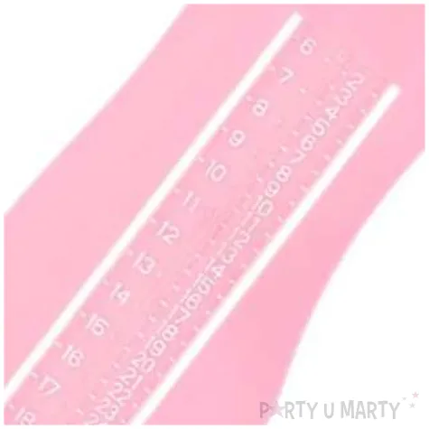 miarka dziecieca do mierzenia stop rozowa zakres 6 20 cm