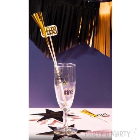 mieszadelka happy new year zloty folat 11 cm 12 szt