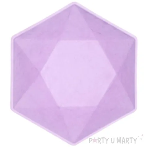 miseczki vert decor heksagonalne fioletowy amscan 15 8 cm 6 szt