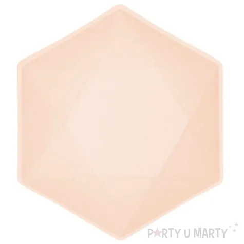 miseczki vert decor heksagonalne morelowy amscan 15 8 cm 6 szt