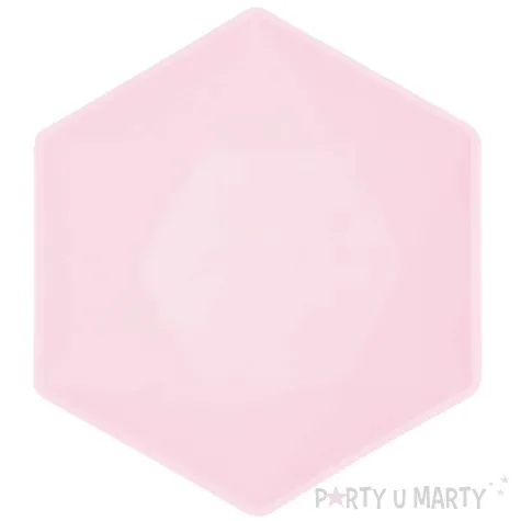 miseczki vert decor heksagonalne rozowy jasny amscan 15 8 cm 6 szt