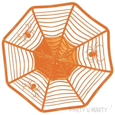 miska pajeczyna halloween pomaranczowy guirca 28 x 8 cm