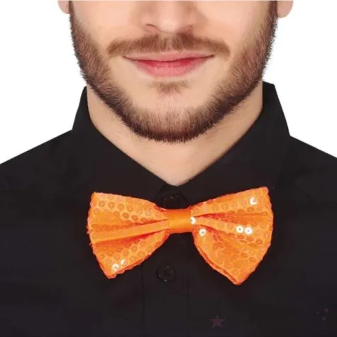 mucha cekinowa pomaranczowa guirca