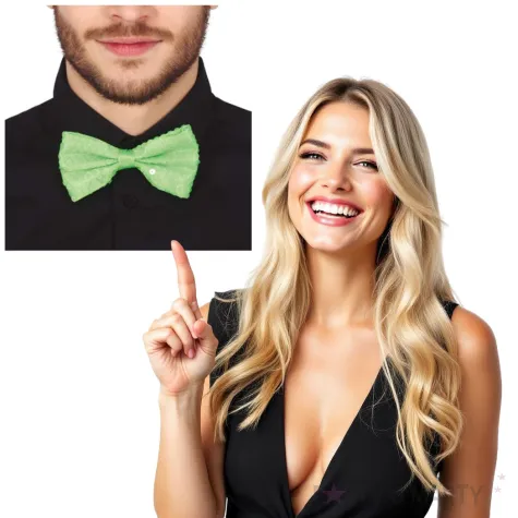 mucha cekinowa zielona guirca