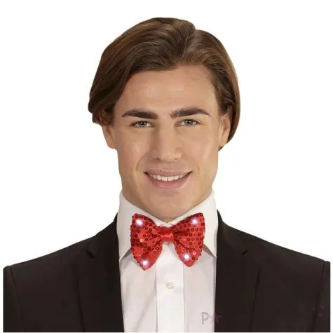 mucha deluxe led czerwona cekinowa widmann