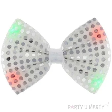 mucha swiecaca cekiny srebrna godan