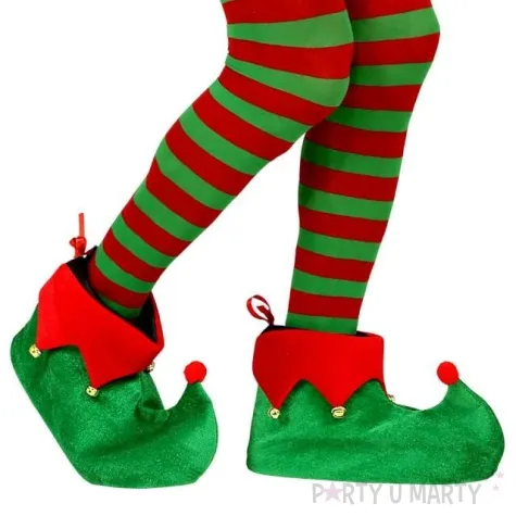 nakladki na buty elf z dzwoneczkami zielone widmann