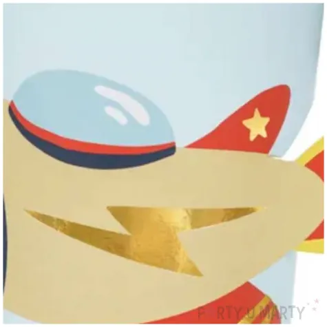 nakladki na kubki samolot blyskawica partydeco 6 szt