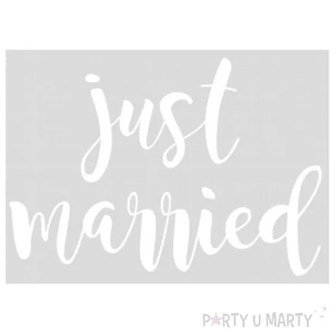 naklejka na samochod slubna just married partydeco