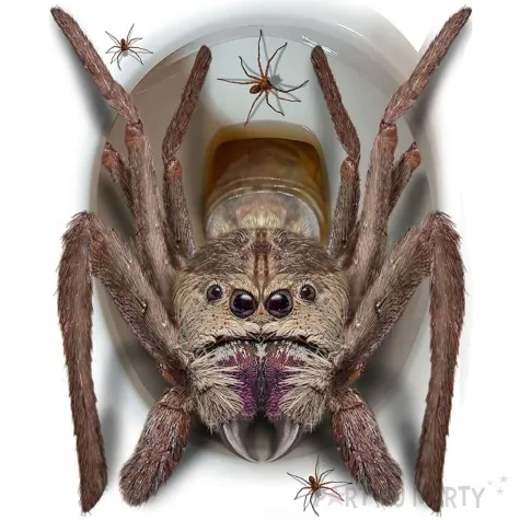 naklejka na wc straszny pajak guirca 30x40 cm