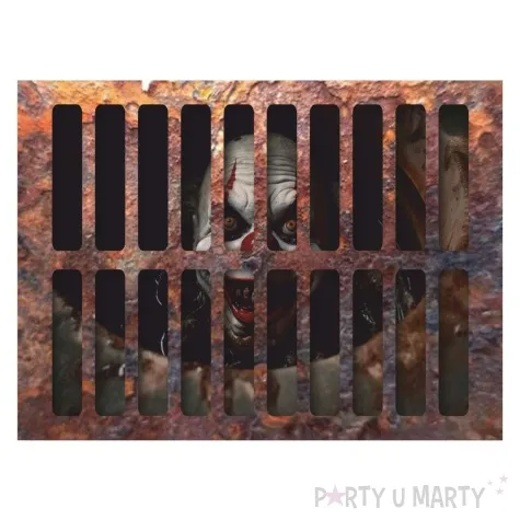 naklejka podlogowa halloween klaun rdzawa 50 x 37 cm