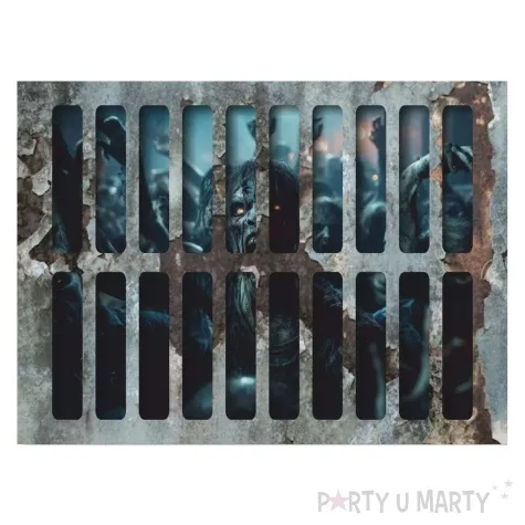 naklejka podlogowa halloween zywe trupy stalowa 50 x 37 cm