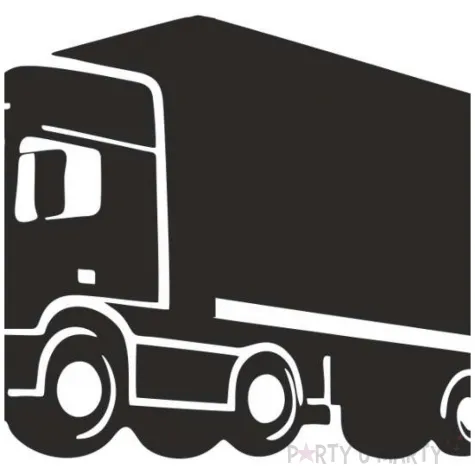 naklejka samochodowa ciezarowka 13 x 7 cm czarna