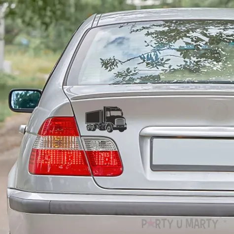 naklejka samochodowa ciezarowka tir 13 x 8 cm czarna