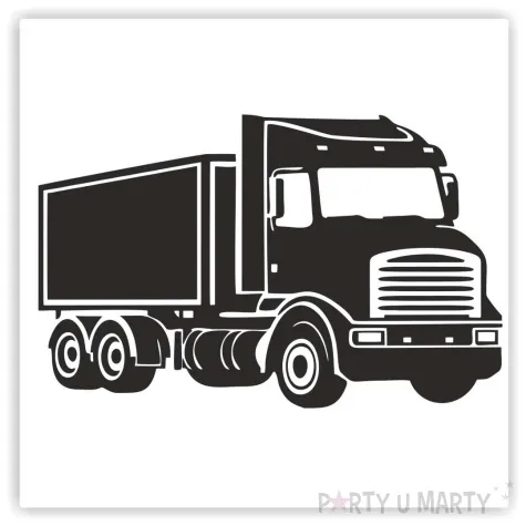 naklejka samochodowa ciezarowka tir 13 x 8 cm czarna