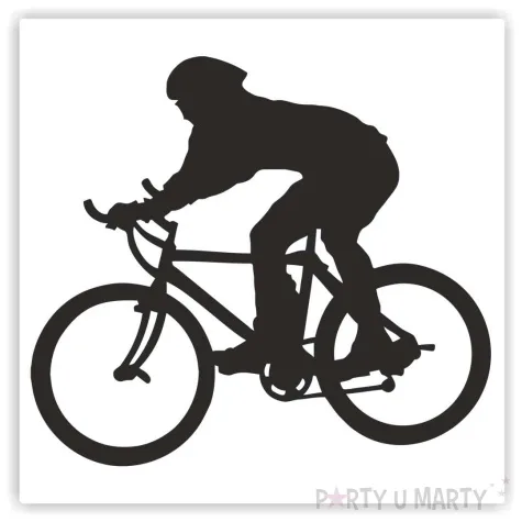 naklejka samochodowa kolarzowka z rowerzysta 13 x 11 5 cm czarna