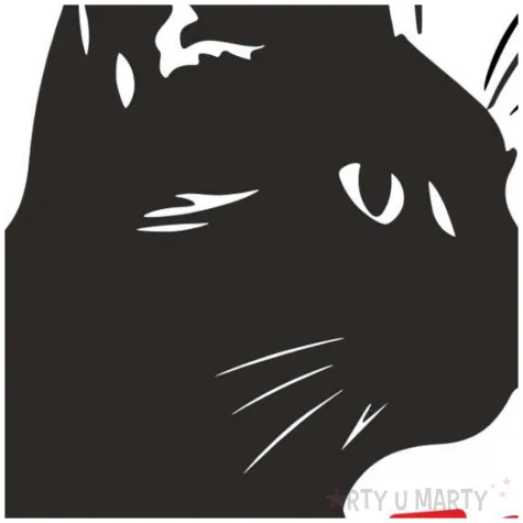 naklejka samochodowa kot i love 13 x 11 5 cm czerwono czarna