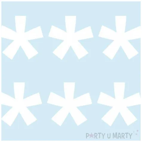 naklejka samochodowa osiem gwiazdek 13 x 6 cm biala