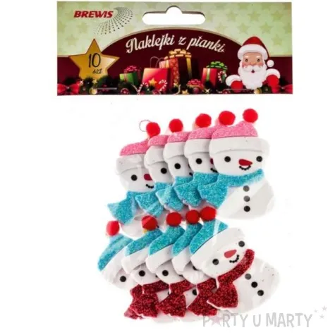 naklejki balwanki mix piankowe z brokatem brewis 10 szt