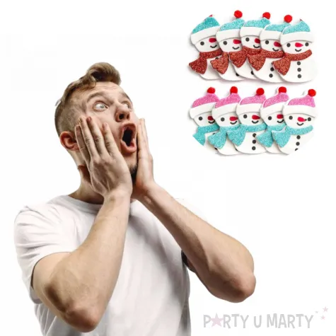 naklejki balwanki mix piankowe z brokatem brewis 10 szt