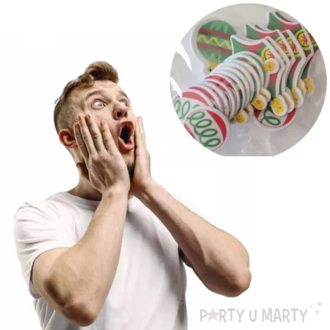 naklejki bombki mix piankowe z brokatem brewis 20 szt