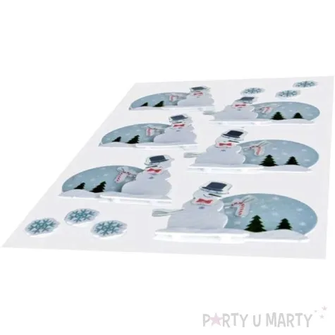 naklejki boze narodzenie balwanki titanum 12 szt