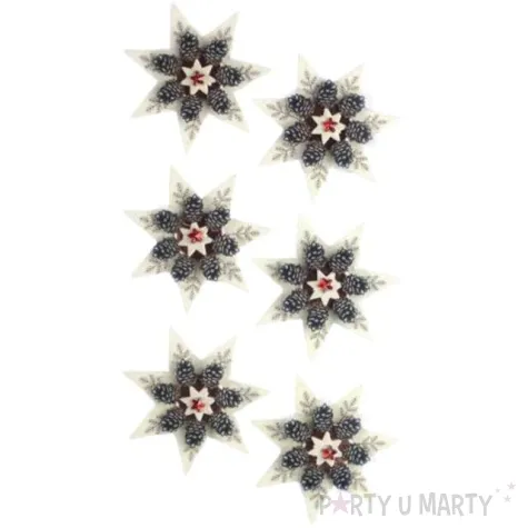 naklejki boze narodzenie gwiazdy titanum 6 szt