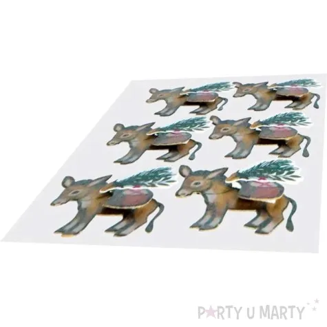 naklejki boze narodzenie osiol z narzuta titanum 6 szt