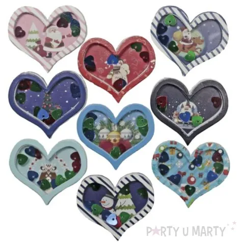 naklejki boze narodzenie serce swietego mikolaja titanum 9 szt