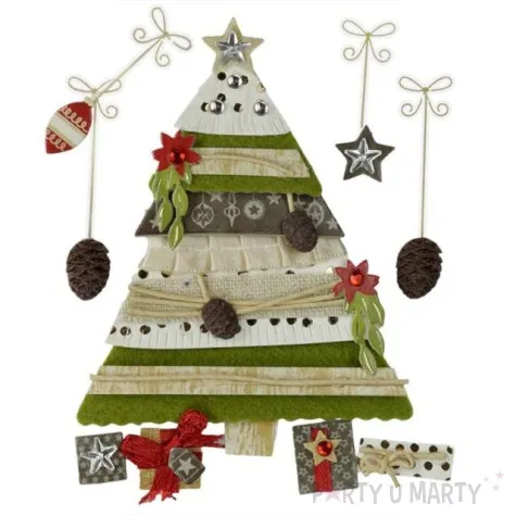 naklejki choinka wyklajana ozdobami mix titanum 1 opak