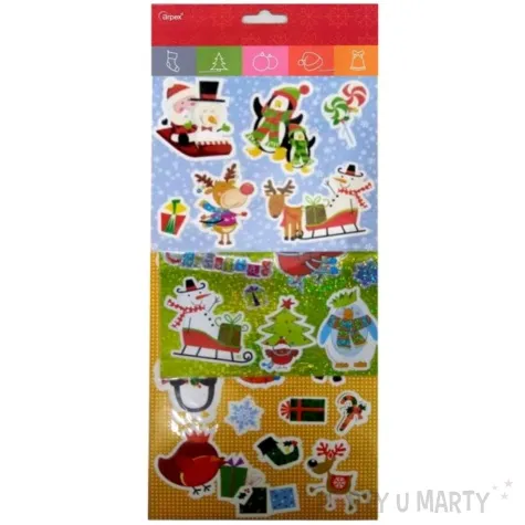 naklejki christmas mix arpex arkusz 15 x 30 cm
