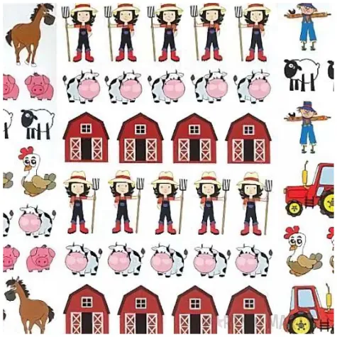 naklejki farma papierowe titanum ok 2 cm 172 szt