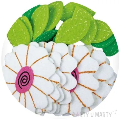 naklejki filcowe kwiatki titanum 24 szt