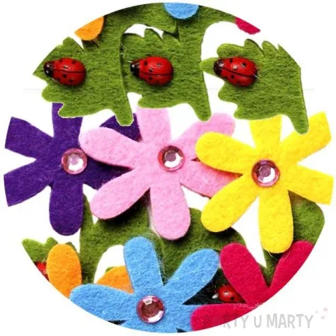 naklejki filcowe kwiatki titanum 6 szt