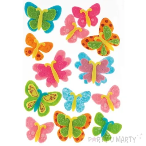 naklejki filcowe motyle mix brewis 13 szt