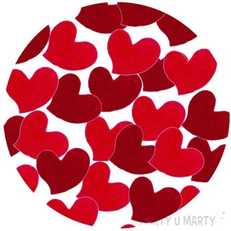 naklejki filcowe serduszka czerwone titanum 50 szt