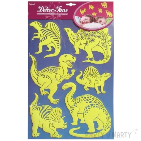 naklejki fluorescencyjne fluorescencyjne dinozaury arpex 6 szt