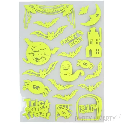 naklejki fluorescencyjne halloween nietoperze i pajaki arpex