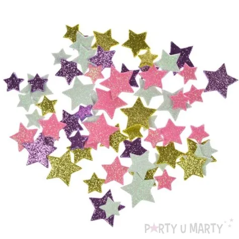 naklejki gwiazdeczki brokatowe arpex 66 szt