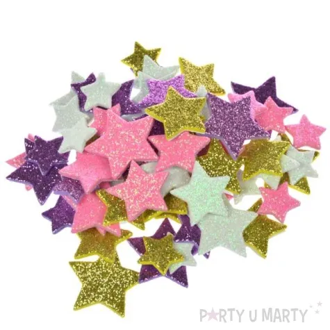 naklejki gwiazdeczki brokatowe arpex 66 szt