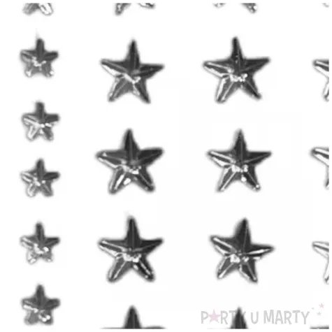 naklejki gwiazdki male i duze srebrne aliga 6x16 cm