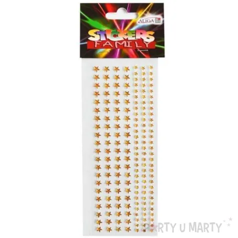 naklejki gwiazdki male i duze zlote aliga 6x16 cm