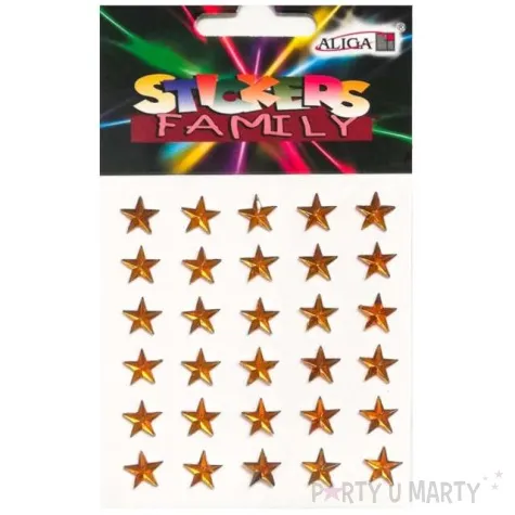 naklejki gwiazdki zlote aliga 9x11 cm 30 szt