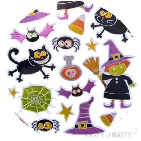 naklejki halloween czarownice i wiedzmy metalizowane arpex