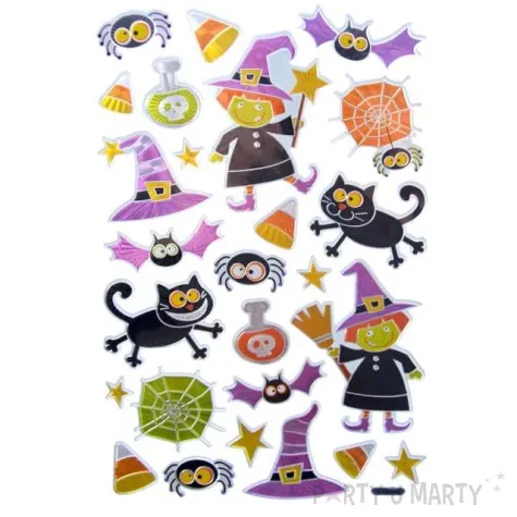 naklejki halloween czarownice i wiedzmy metalizowane arpex