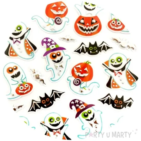 naklejki halloween duchy i dynie metalizowane arpex