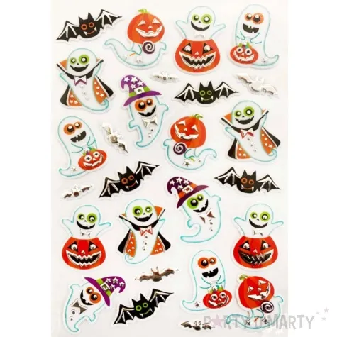 naklejki halloween duchy i dynie metalizowane arpex